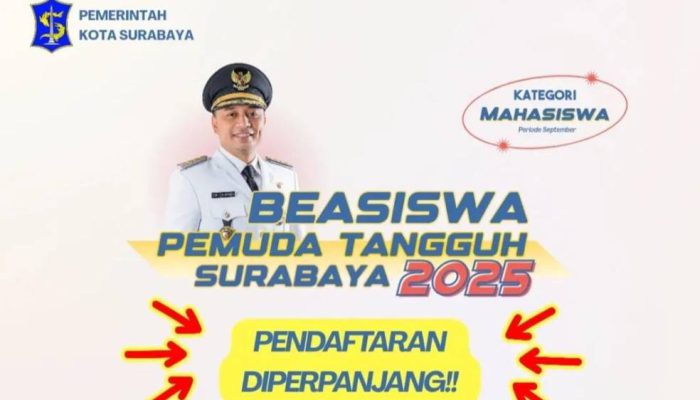 Pendaftaran Beasiswa Pemuda Tangguh Surabaya Diperpanjang, Kesempatan Mahasiswa Lebih Luas!