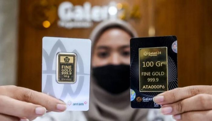 Emas UBS Melemah di Pegadaian, Harga Galeri24 Tak Berubah