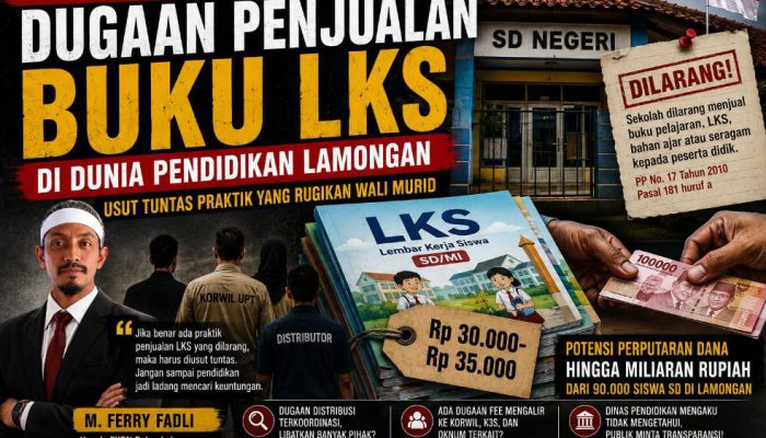 Larangan Sudah Jelas, Dugaan Penjualan LKS di Lamongan Diminta Tidak Ditutup-Tutupi