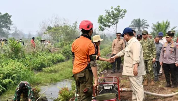 Tinjau Karhutla Kubu Raya, Presiden Prabowo Instruksikan Penindakan Tegas Pelaku Pembakaran