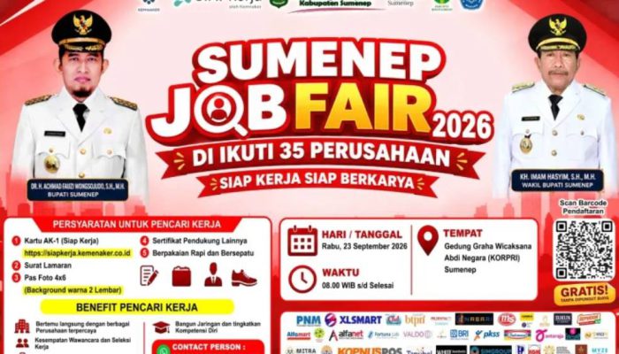 2.596 Lowongan Kerja Mengintai di Sumenep Job Fair 2026, Diikuti 35 Perusahaan